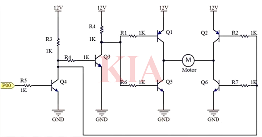 直流電機正反轉工作原理,原理圖-KIA MOS管